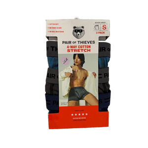 Pair of Thieves 4 Way Cotton Stretch Boxer Brief Men SMALL (28-30) 3 Pk NEW